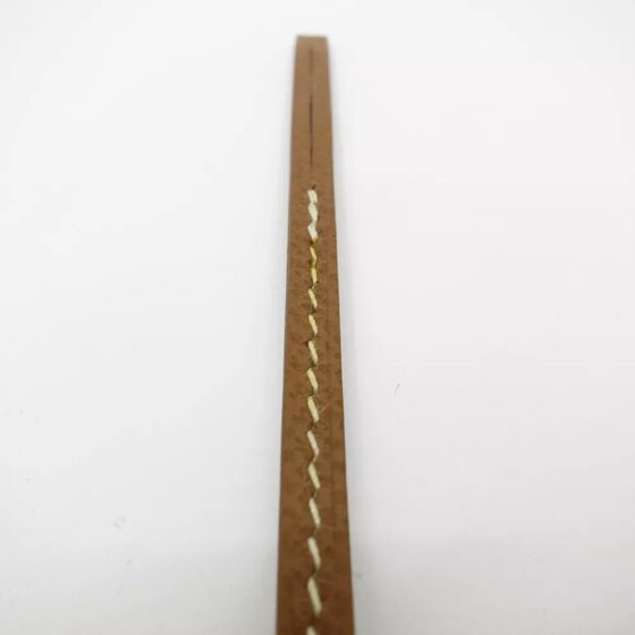 Authentic HERMES Crochet Mini Dog Tags Other Light Brown Leather - Picture 3 of 8